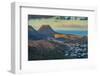 View of landscape, Volcano La Corona and Maguez at sunset, Maguez, Lanzarote, Las Palmas-Frank Fell-Framed Photographic Print