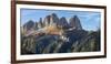 View of Langkofel (Sasso Lungo) from Val Contrin in the Marmolada mountain range in the Dolomites-Martin Zwick-Framed Photographic Print