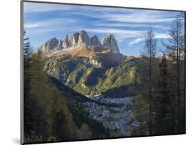 View of Langkofel (Sasso Lungo) from Val Contrin in the Marmolada mountain range in the Dolomites.-Martin Zwick-Mounted Photographic Print