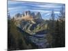 View of Langkofel (Sasso Lungo) from Val Contrin in the Marmolada mountain range in the Dolomites.-Martin Zwick-Mounted Photographic Print