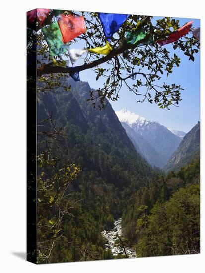 View of Langtang Valley, Langtang Nat'l Park, Bagmati, Central Region (Madhyamanchal), Nepal-Jochen Schlenker-Stretched Canvas