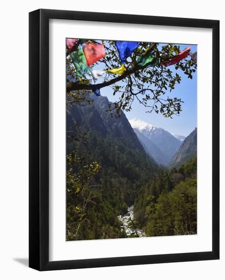 View of Langtang Valley, Langtang Nat'l Park, Bagmati, Central Region (Madhyamanchal), Nepal-Jochen Schlenker-Framed Photographic Print