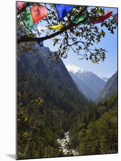 View of Langtang Valley, Langtang Nat'l Park, Bagmati, Central Region (Madhyamanchal), Nepal-Jochen Schlenker-Mounted Photographic Print