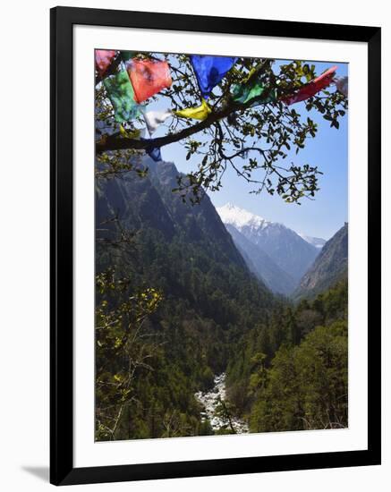 View of Langtang Valley, Langtang Nat'l Park, Bagmati, Central Region (Madhyamanchal), Nepal-Jochen Schlenker-Framed Photographic Print