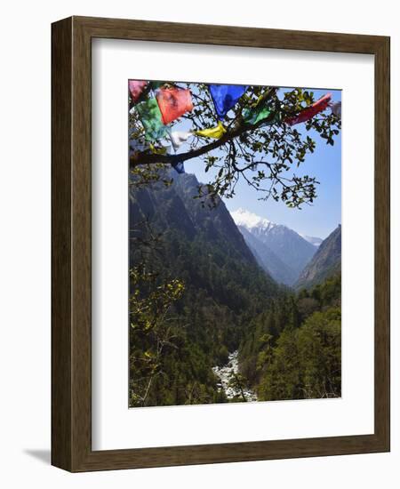 View of Langtang Valley, Langtang Nat'l Park, Bagmati, Central Region (Madhyamanchal), Nepal-Jochen Schlenker-Framed Photographic Print