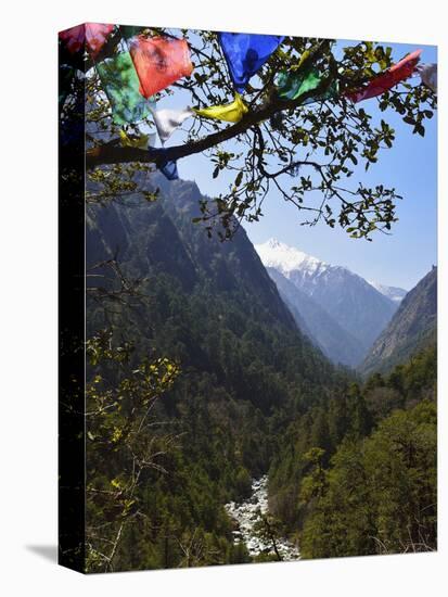 View of Langtang Valley, Langtang Nat'l Park, Bagmati, Central Region (Madhyamanchal), Nepal-Jochen Schlenker-Stretched Canvas