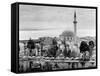 View of Large Mosque Against Skyline-null-Framed Stretched Canvas