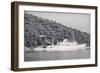 View of Large Yacht near Shore-Adam Scull-Framed Photographic Print