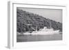 View of Large Yacht near Shore-Adam Scull-Framed Photographic Print