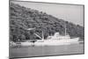 View of Large Yacht near Shore-Adam Scull-Mounted Photographic Print