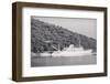 View of Large Yacht near Shore-Adam Scull-Framed Photographic Print