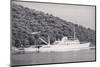 View of Large Yacht near Shore-Adam Scull-Mounted Photographic Print