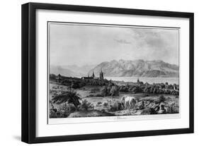 View of Lausanne-Johann Ludwig Aberli-Framed Giclee Print