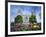 View of Lds Temple with Flowers in Foreground, Salt Lake City, Utah, USA-Scott T. Smith-Framed Photographic Print