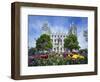 View of Lds Temple with Flowers in Foreground, Salt Lake City, Utah, USA-Scott T. Smith-Framed Photographic Print