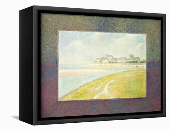 View of Le Crotoy, from Upstream, 1889-Georges Seurat-Framed Stretched Canvas