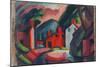 View of Lehnenburg, Pennsylvania, 1914 (Gouache on Paper)-Oscar Florianus Bluemner-Mounted Giclee Print