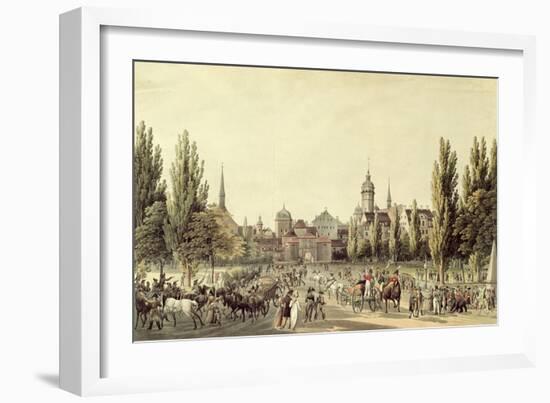 View of Leipzig from the Grimma Gate-Christian Gottlob Hammer-Framed Giclee Print