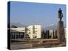 View of Lenin Square Looking Towards the Ala-Too Range of Mountains, Bishkek, Kyrgyzstan-Upperhall-Stretched Canvas