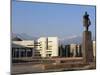 View of Lenin Square Looking Towards the Ala-Too Range of Mountains, Bishkek, Kyrgyzstan-Upperhall-Mounted Photographic Print