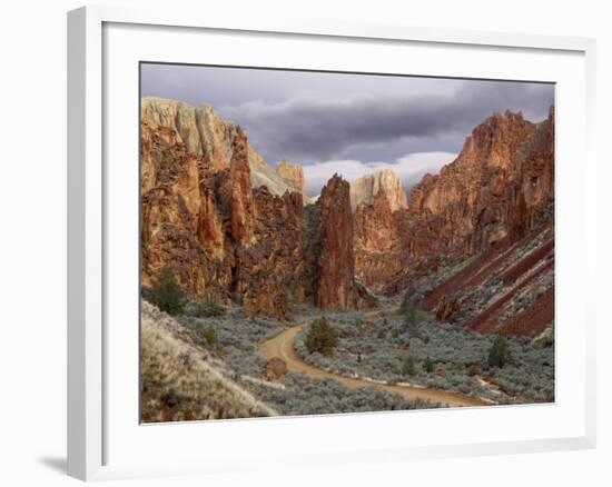 View of Leslie Gulch, Oregon, USA-Don Paulson-Framed Photographic Print