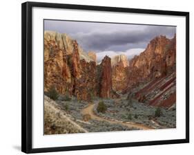 View of Leslie Gulch, Oregon, USA-Don Paulson-Framed Photographic Print