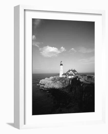 View of Lighthouse, Cape Elizabeth, Portland, Maine, USA-Walter Bibikow-Framed Photographic Print