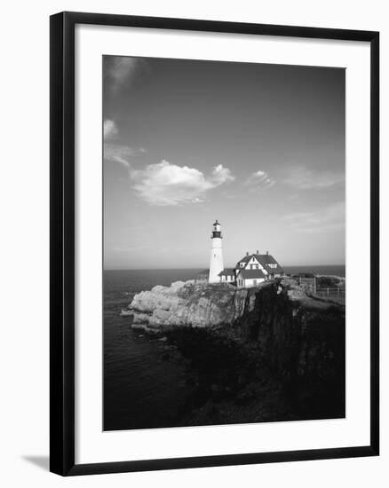 View of Lighthouse, Cape Elizabeth, Portland, Maine, USA-Walter Bibikow-Framed Photographic Print