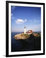 View of Lighthouse, Cape Elizabeth, Portland, Maine, USA-Walter Bibikow-Framed Photographic Print