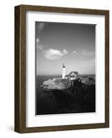 View of Lighthouse, Cape Elizabeth, Portland, Maine, USA-Walter Bibikow-Framed Photographic Print