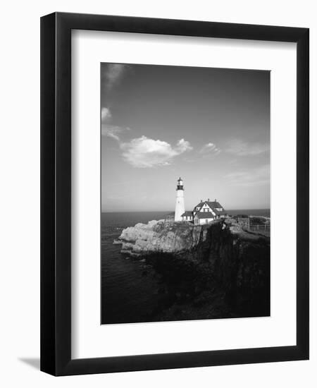 View of Lighthouse, Cape Elizabeth, Portland, Maine, USA-Walter Bibikow-Framed Photographic Print