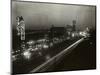 View of Lights Alongside Streets of Japan's Broadway Like Area-null-Mounted Photographic Print