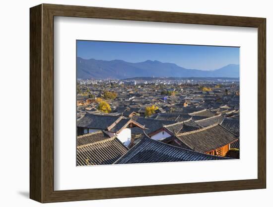 View of Lijiang (UNESCO World Heritage Site), Yunnan, China-Ian Trower-Framed Photographic Print