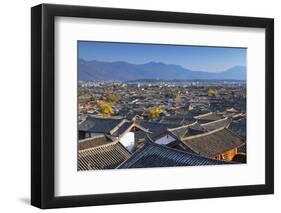 View of Lijiang (UNESCO World Heritage Site), Yunnan, China-Ian Trower-Framed Photographic Print