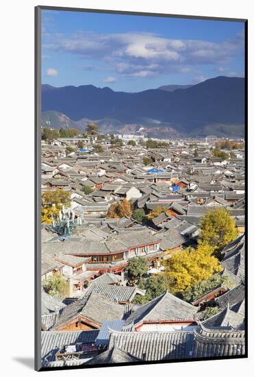 View of Lijiang (UNESCO World Heritage Site), Yunnan, China-Ian Trower-Mounted Photographic Print
