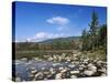 View of Lily Pond in Autumn, Kangamagus Highway, White Mountains, New Hampshire, USA-Massimo Borchi-Stretched Canvas