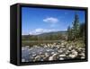 View of Lily Pond in Autumn, Kangamagus Highway, White Mountains, New Hampshire, USA-Massimo Borchi-Framed Stretched Canvas