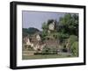 View of Limeuil Across the River Dordogne, Dordogne, Aquitaine, France-Peter Higgins-Framed Photographic Print