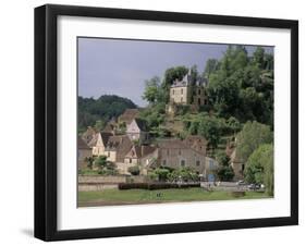 View of Limeuil Across the River Dordogne, Dordogne, Aquitaine, France-Peter Higgins-Framed Photographic Print