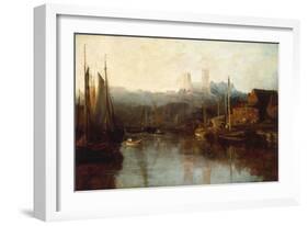 View of Lincoln Cathedral from the River-Peter De Wint-Framed Giclee Print