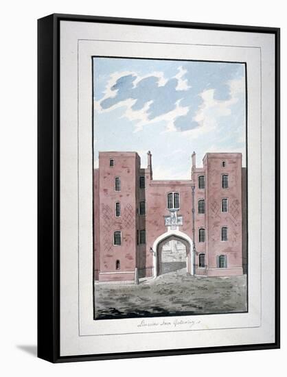 View of Lincoln's Inn Gateway, Holborn, London, C1800-null-Framed Stretched Canvas