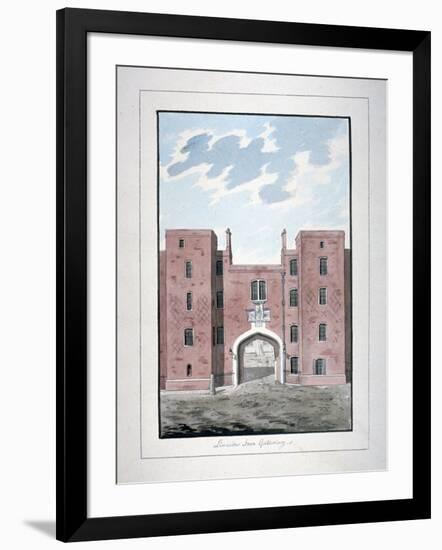 View of Lincoln's Inn Gateway, Holborn, London, C1800-null-Framed Giclee Print