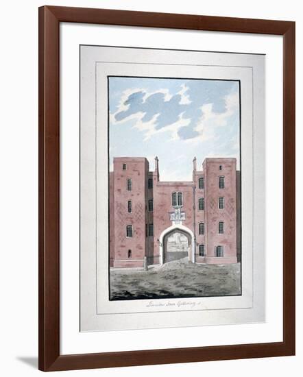 View of Lincoln's Inn Gateway, Holborn, London, C1800-null-Framed Giclee Print