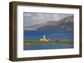 View of Lipari from Lingua Salt Pond, Sicily, Italy-Guido Cozzi-Framed Photographic Print