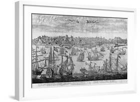 View of Lisbon, Portugal, 16th Century-null-Framed Giclee Print