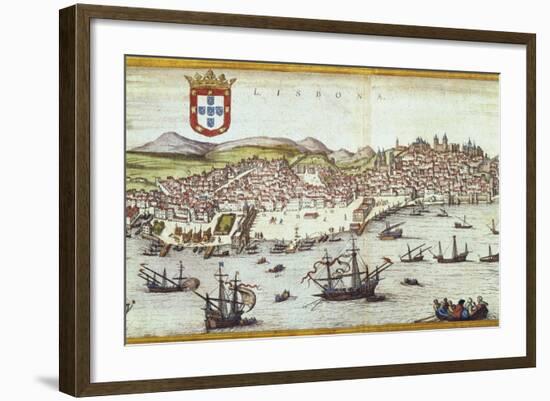 View of Lisbon-Abraham Ortelius-Framed Art Print