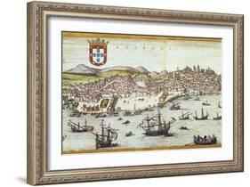 View of Lisbon-Abraham Ortelius-Framed Art Print