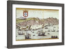 View of Lisbon-Abraham Ortelius-Framed Art Print