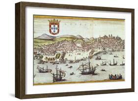 View of Lisbon-Abraham Ortelius-Framed Art Print