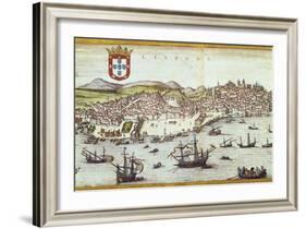 View of Lisbon-Abraham Ortelius-Framed Art Print